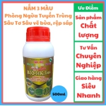 NẤM 3 Màu chai 500ML/Hoàng Kim insect/ Phòng Ngừa Tuyến Trùng Sâu Tơ, Sâu vẽ bùa, rệp sáp